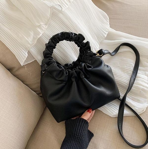 

r luxury handbags purses ladies clouds bags fashion girl shoulder bags cross body plain ruched wrist bag