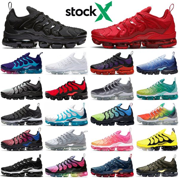 

tn plus neon stock x men women running shoes triple black be true sunset rainbow athletic mens womens trainers sports sneakers runners