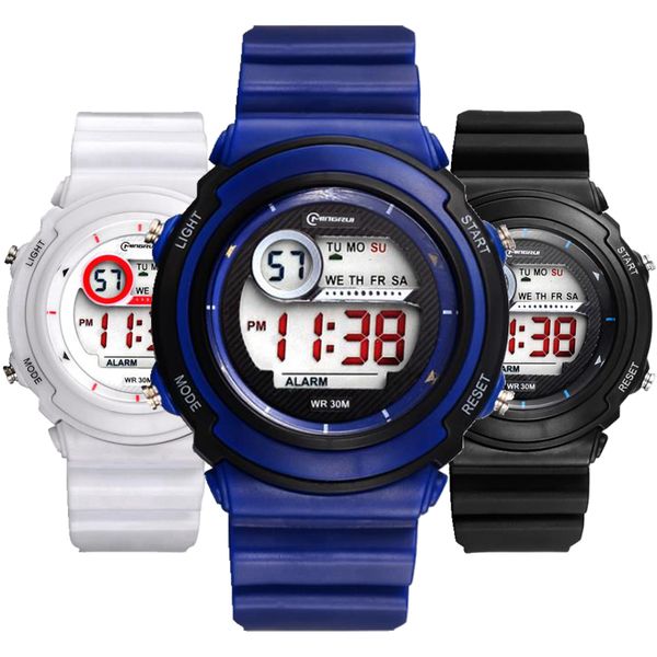

Fa hion boy girl tudent multi function port waterpoof run digital watch kid children ca ual light alarm cool gift watche