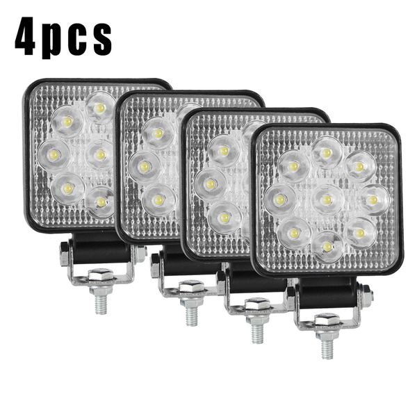 

1pc/2pcs/4pcs 9v-30v 90w 3 inch square car off-road truck 9-bead led work light spotlight fog lamp 9000lm 6000k led work light