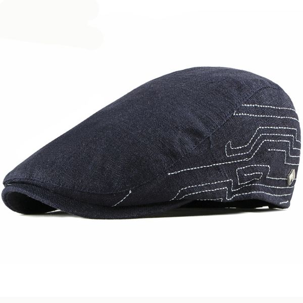 

ht2443 vintage men women cap spring summer breathable sun hat adjustable beret cap artist painter hat beret newsboy flat men, Blue;gray