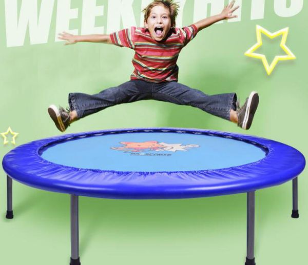 

48 inch children folding trampoline indoor bouncing bed fitness jumping bed