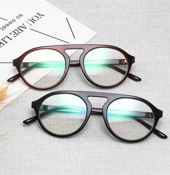 

big frame fashion eyeglasses frame retro personality glasses for men and women use for myopia glasses frame, Silver
