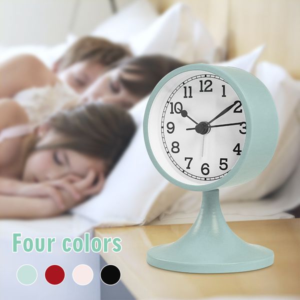 

simple fashion mute metal wake up alarm clock for living room bedroom(not including battery