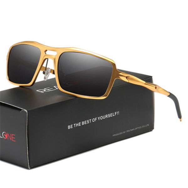 

luxury evidence sunglasses retro vintage men brand designer shiny aluminum frame laser logo women movement polariscope, White;black