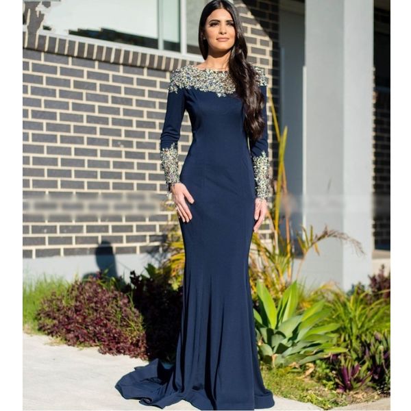 

plus size mermaid prom evening gown muslim dress vestidos de cóctel, Black