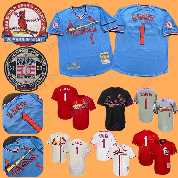 

Ozzie Smith Jersey Cool Base 1982 1992 Cooperstown Cardinals Home Away St. Louis Jersey 2002 HOF Baseball Hall Of Fame Patch
