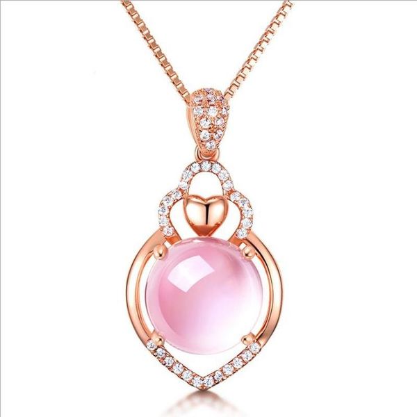 

everoyal new fashion women silver 925 necklace jewelry charm crystal stone pendant necklace for girl birthday accessories female