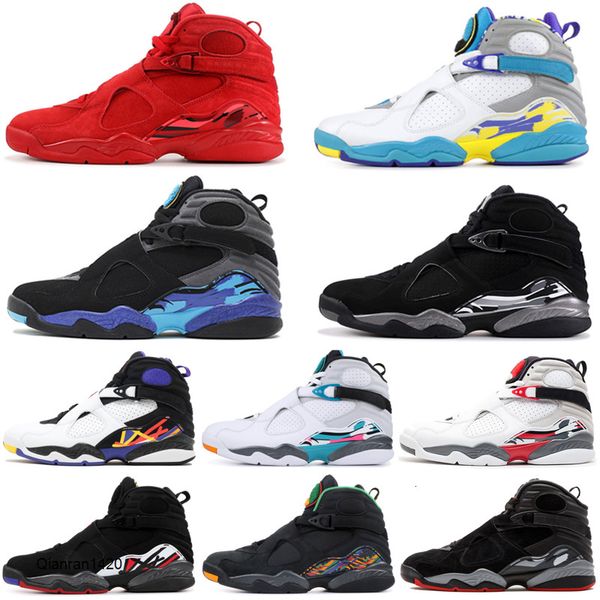 

8 8s mens basketball shoes valentines day aqua chrome reflective bugs bunny playoff trainer sports sneaker jumpman des chaussures zapatos