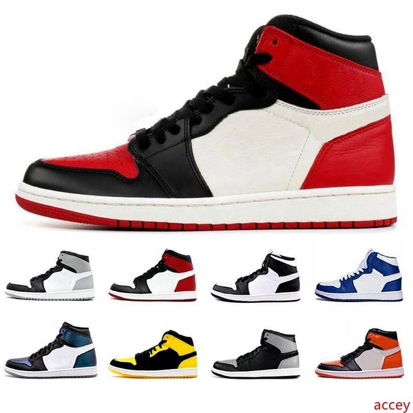 

2019 new high og bred toe chicago banned game royal basketball shoes men 1s 3 shattered backboard shadow multicolor sneakers with