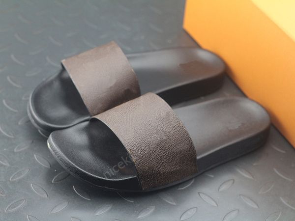 

luxury designer mens womens summer sandals beach slide waterfront slippers ladies sandali firmati da donna shoes classic print flower, Black