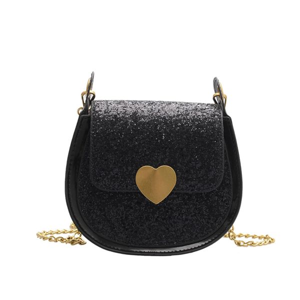 

crossbody bag shiny woman 2020 semicircle tide heart-shaped shoulder totes messenger bags girl handbag bolsa feminina sac