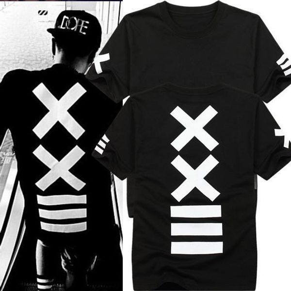 

fashion camisetas hombre t-shirts fashion hba hip hop t shirt men's streetwear rock tee shirt bandana print graphic swag tshirt men, White;black