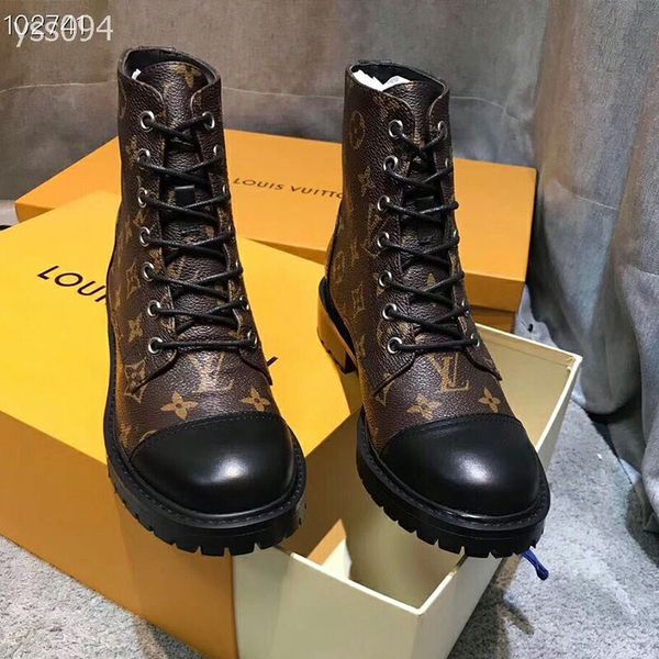 

thick heel women martin boots ankle shoes custom leather boots cow muscle sole lace up chunky heel boot for ladies size 35-41, Black