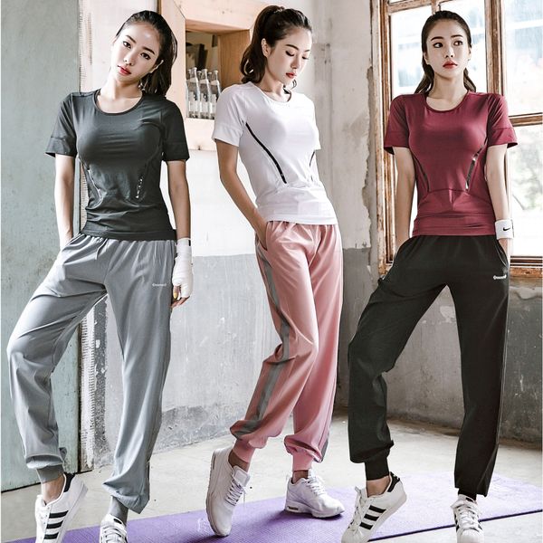 

2020 designer professional yoga suit suit sports fitness clothes summer loose yoga running fitness women's suit athen 4 colors