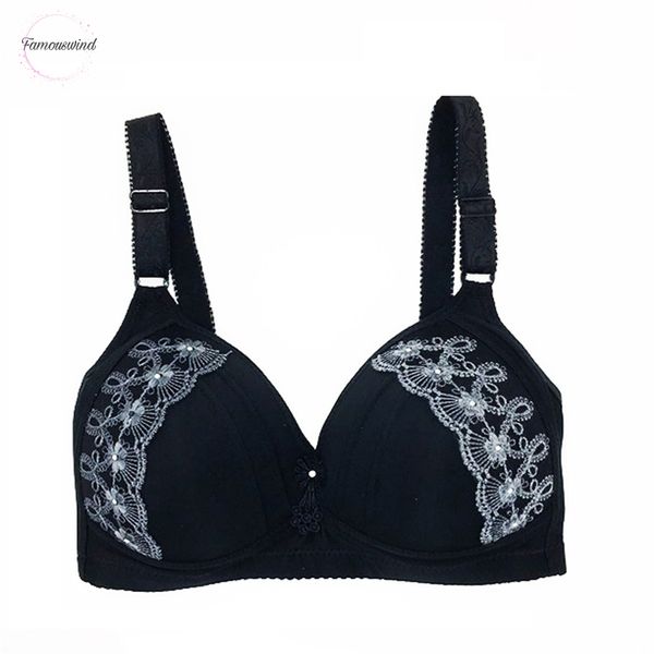 

new bra plus size underwear back closure bras adjusted strap bra lingerie women push up bralette 46, Red;black