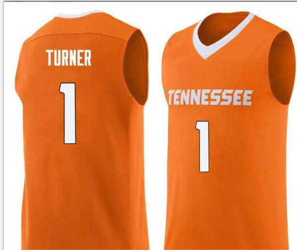 

custom men youth women vintage tennessee vols lamonte turner #1 college basketball jersey size s-6xl or custom any name or number jersey, Black