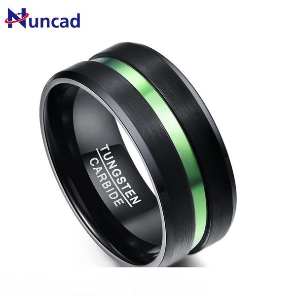 

new arrival 10mm width black color men women rings tungsten carbide rings couple anillos wedding anniversary date jewelry, Golden;silver
