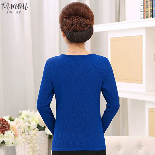 

spring xl 4xl middle age women tee plus size mother long sleeve t shirts casual floral print clothes slim pullover, White