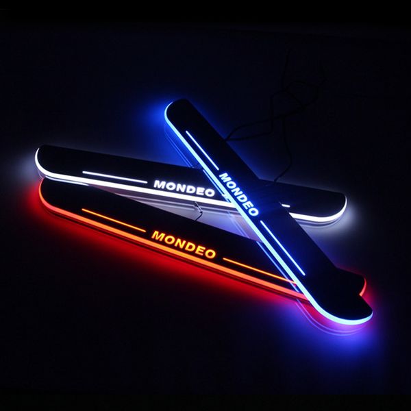 

moving led welcome pedal car scuff plate pedal door sill pathway light for ford mondeo 5 mk5 2013 - 2019