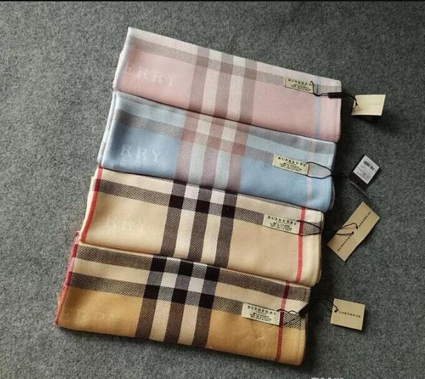 

luxury winter cotton scarf pashmina for women brand designers mens warm plaid scarf fashion women imitate scarves 180x70cm, Blue;gray