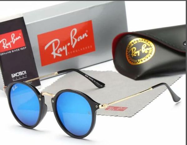 

brand designer geometry sunglasses women men uv400 lens sun glasses mens alloys frame eyeglasses oculos with brown cases and box l0ranban, White;black