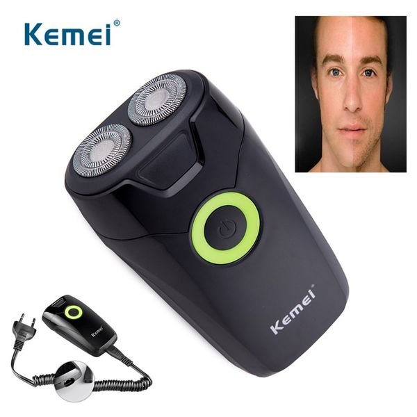 

portable electric shaver rechargeable beard trimmer with floating double blade razor facial cleansing device shaving machine 42d