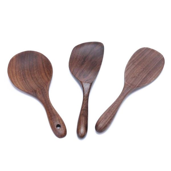 

classical style natural wood non-stick shovel pan rice spoon kitchen inclined rice shovel cooking tool cookware