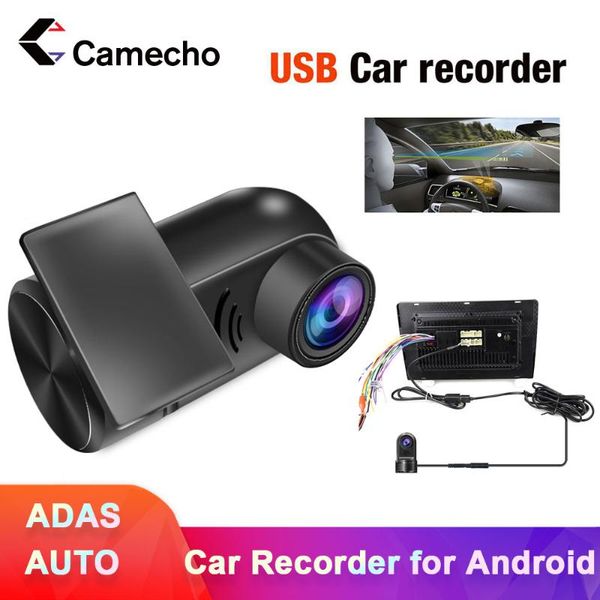 

car dvr dvrs camecho 1080p hd recorder camera adas auto digital video usb loop dash for android