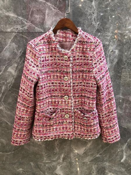 

2019 autumn new women tassel tweed jacket coat tutu, Black;brown