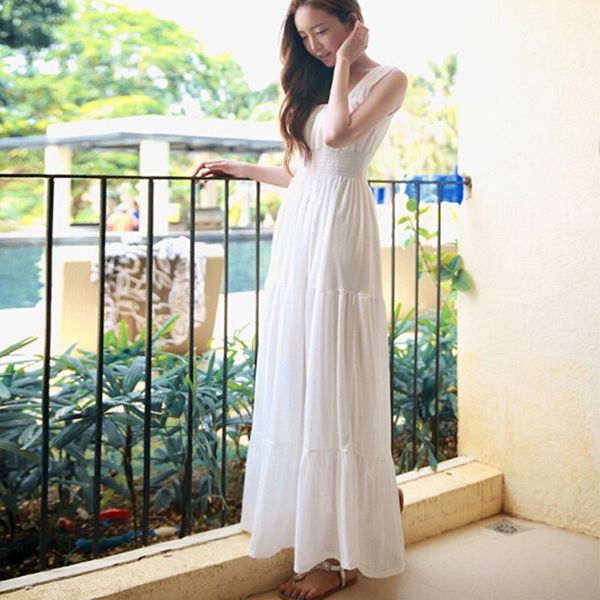 

women beach dress slim-fit waist chiffon dress o-neck short sleeve vintage solid color long, Black;gray