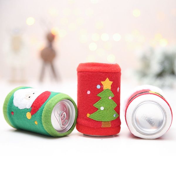 

merry christmas wine bottle cover sweaters xmas festive holiday liquor bags nip - ld cute santa claus pattern bottle holders