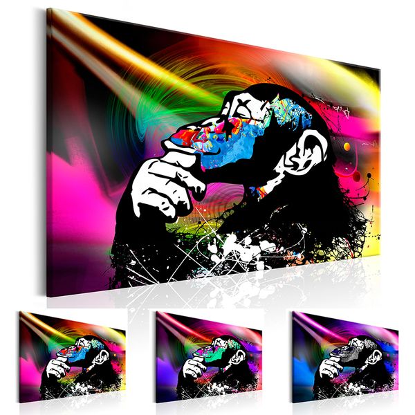 

unframed 1 panel large hd printed canvas print painting watercolor orangutans home decoration wall pictures for living room wall art on canv