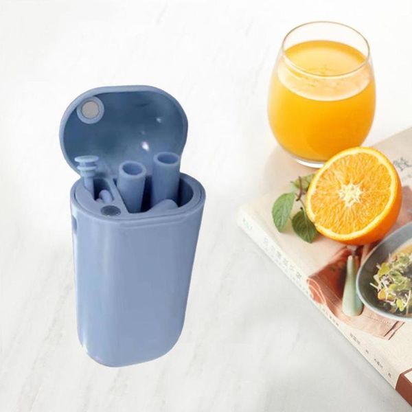 

portable foldable silicone with cleaning brush gift