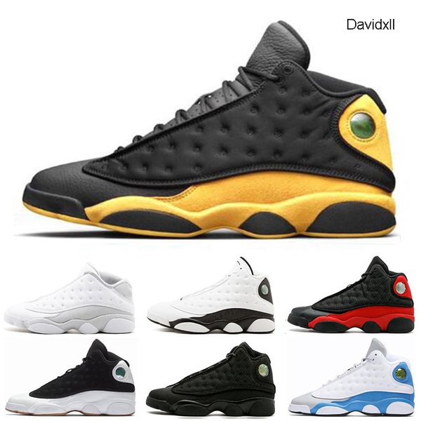 

лучшая скидка 13 13s mens basketball обувь италии голубой мел класс 2003 pure money black cat разводили flint спортивные кроссовки размера 7