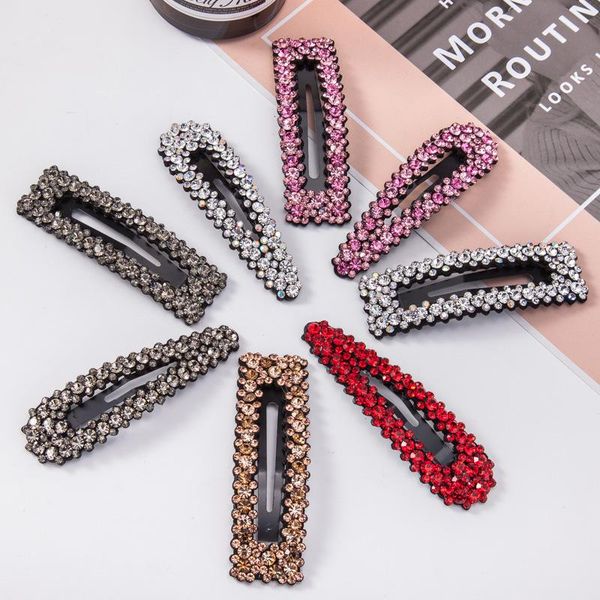 

new elegant pearls rhinestone shining barrettes hair clips headwear hairpins women girls beautiful headbands hair accessories yskxt, Black