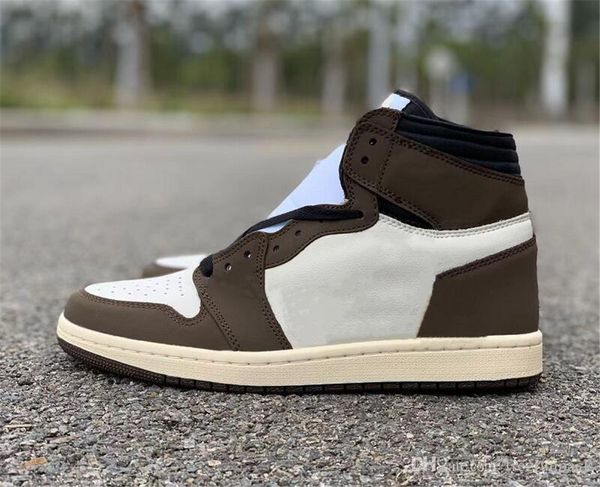 

designer shoes travis sc0tt og ts sp 1s basketball shoes sport shoes black dark mocha university 1s joint toe sneakers mens shoe