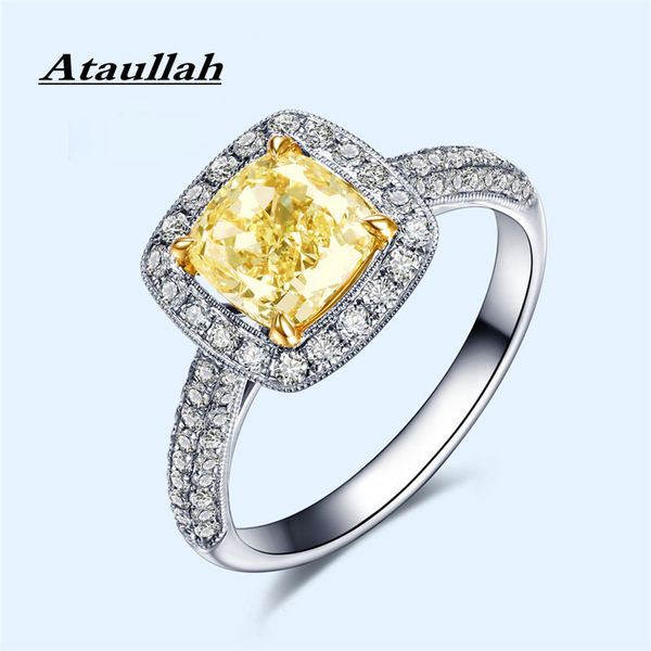

ataullah simulation diamond citrine ring silver 925 jewelry yellow color gemstone rings for woman fine jewelry party rw093, Golden;silver