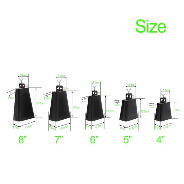 

4/5/6/7/8 inch fleet jazz drum cowbell metal steel cattlebell cowbell personalized cow bell drums percussion instruments