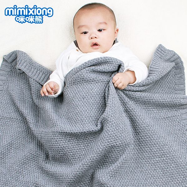 

baby blankets knitted newborn swaddle wrap soft toddler sofa crib bedding quilt winter autumn baby stroller blanket