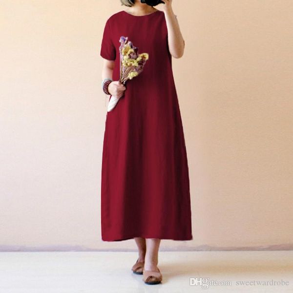 

женщины vintage белье платье 2019 летняя рубашка вскользь платья с коротким рукавом твердые сыпучие партия пляж vestidos hot sale, Black;gray