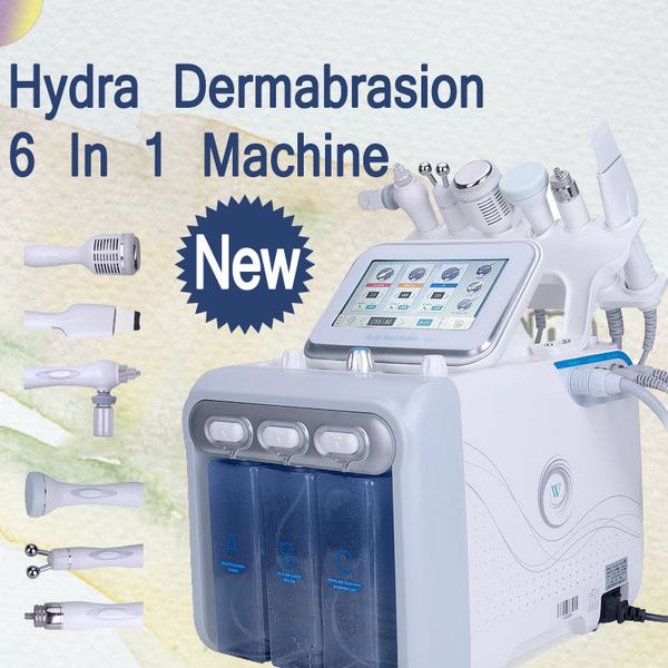 

2019 6in1 h2-o2 small bubble hydro-dermabrasion equipment aqua peel water oxygen jet peel h2o2 ce/dhl