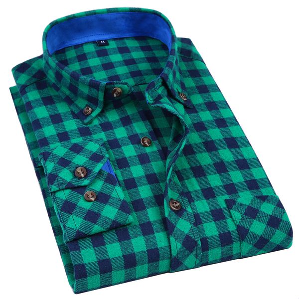 

100% cotton men's flannel plaid long sleeve shirt slim fit male social fashion casual spring autumn shirt, White;black