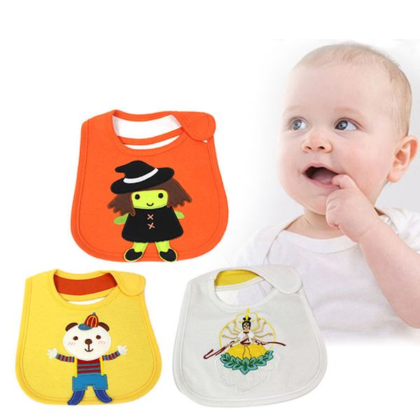 

baby bibs cute cartoon pattern kid water absorption saliva towel cotton blends infant burp bibs baby using
