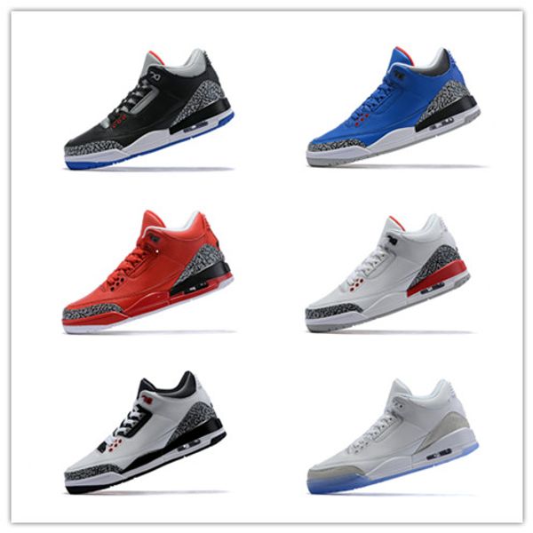 

2019 Новое Прибытие Jumpman 3 III Многоцветный Мода Повседневная Баскетбольная Обувь Мужская Высокого Качества 3S Wolf Серый Дизайнер Спортивные Кроссовки Размер 40-46