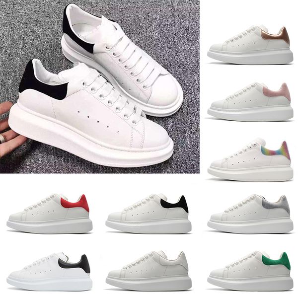

new season designer shoe fashion luxury women shoes men's leather lace up platform oversized sole sneakers white black casual shoes 35
