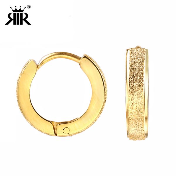 

rir high polished stainless steel silver/gold/rose gold dull polish small hoop earrings 2*9mm thin fashion earrings womens, Golden;silver