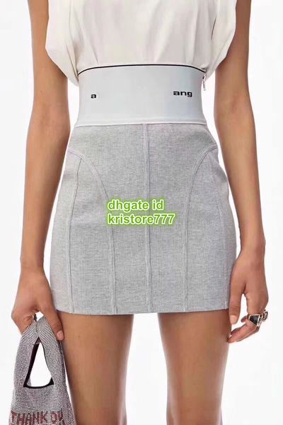 

Women high wai ted wide letter ela tic knit kirt the high end cu tom girl mini kirt ummer runway dre