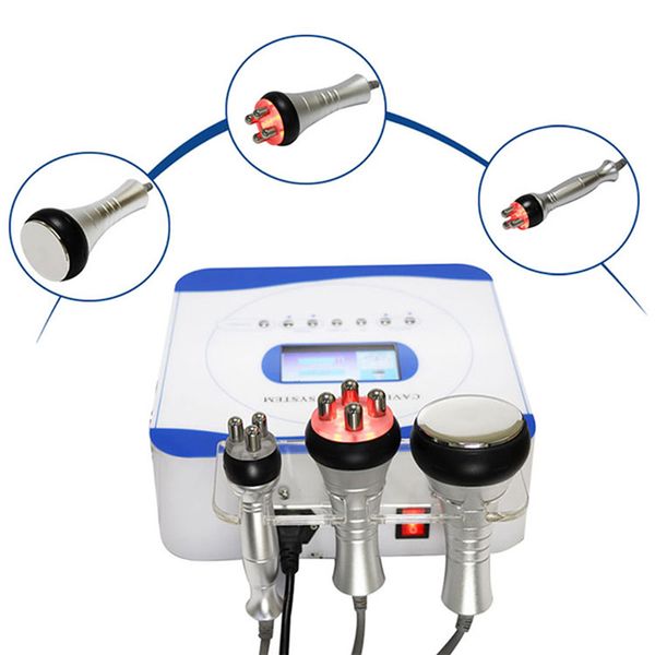 

40khz cavitation 5mhz rf body rf face rf face lift body skin tightening body slimming machine with 3 handles