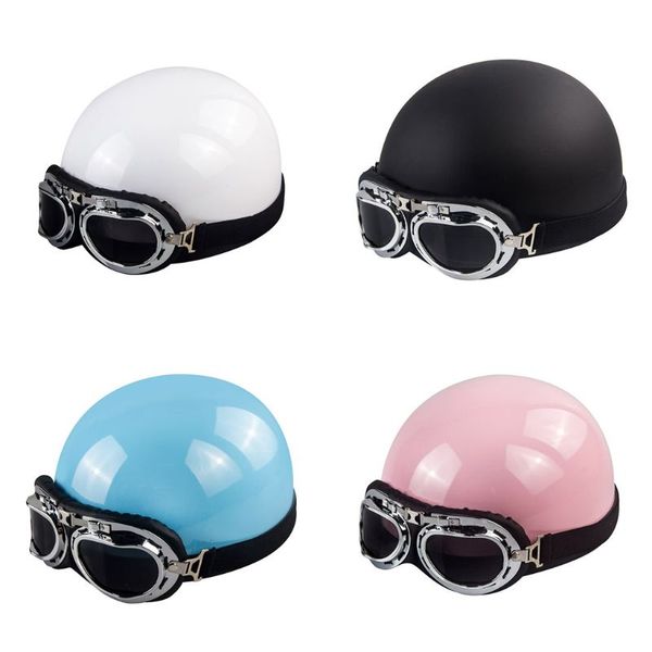 

vintage motorcycle riding half helmet open face windproof motorbike road e7ca